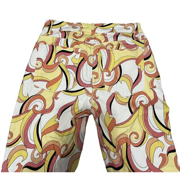 Boston Proper Abstract Mosaic Swirls Womens Size 4 Multicolor Retro Vibe Pants - Picture 4 of 6